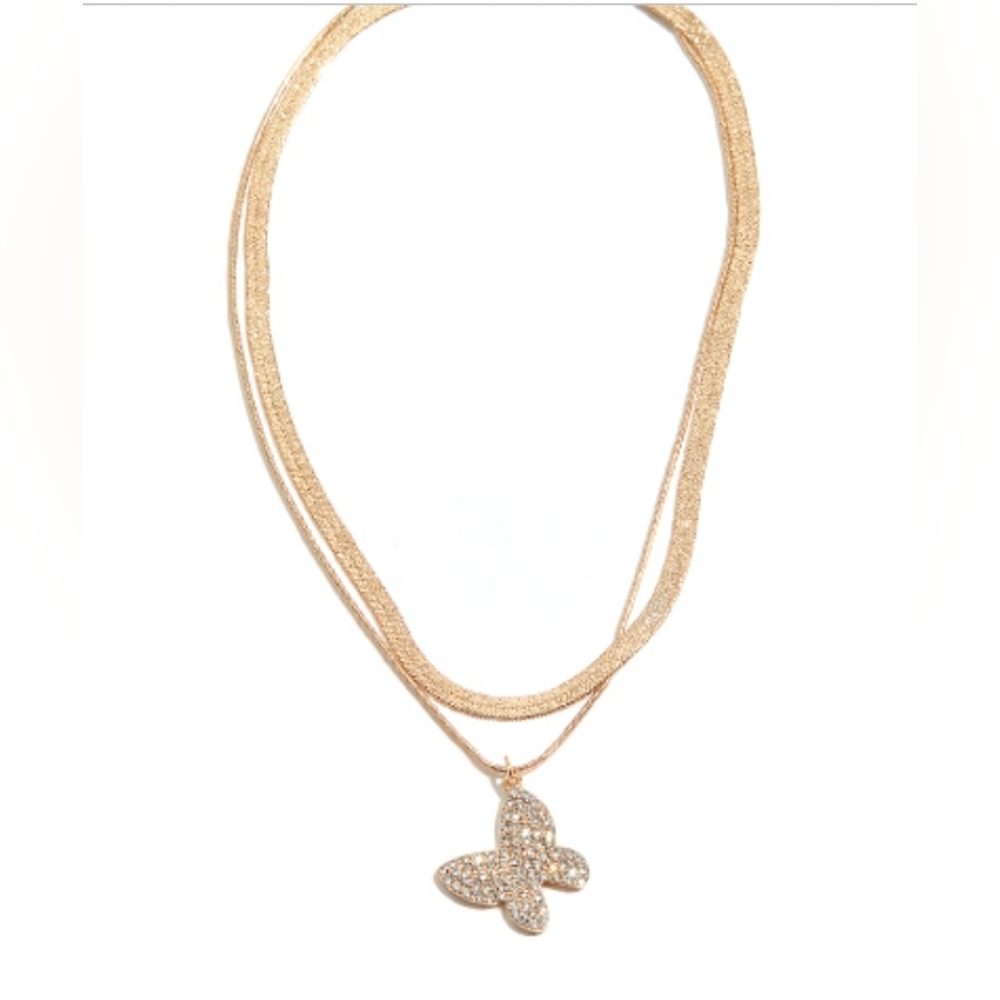 Layered Butterfly Layered Necklace